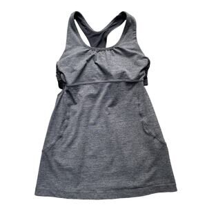 Athletic Tank Top‎ Dress Gray Sleeveless Workout Activewear